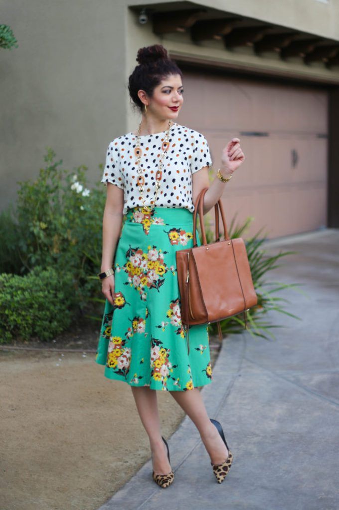 fashion-točke-cvjetni-print-modnialmanah