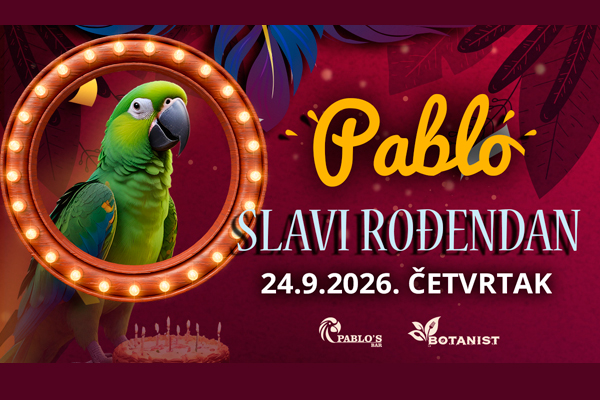 Promotivni vizual za Pablo slavi rođendan u Botanistu