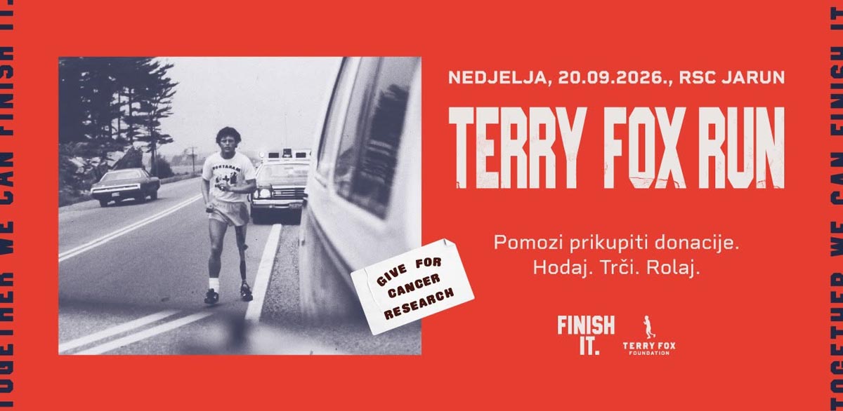 Službeni vizual humanitarne akcije Terry Fox Run u Hrvatskoj